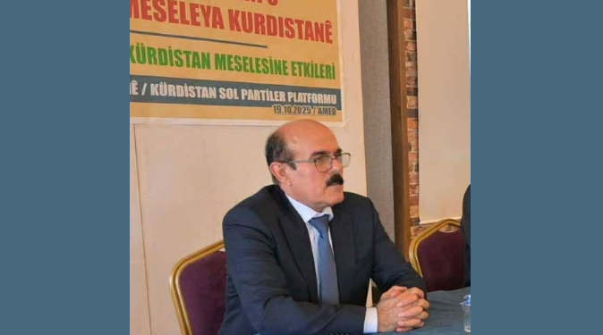 وتاری بەڵێن عەبدولڵا سكرتێری حزبی زەحمەتكێشانی كوردستان لە کۆربەندی چەپ لە شاری ئامەدى باكووری كوردستان