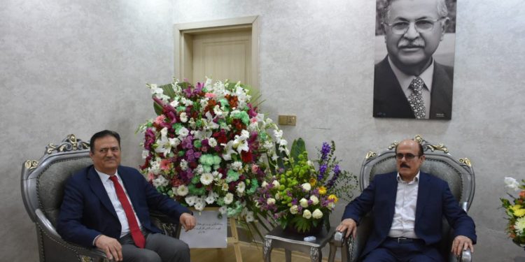 سکرتێری حزبی زەحمەتکێشانی کوردستان پیرۆزبایی لە دەستبەکاربوونی بەرپرسی مەڵبەندی هەولێری یەکێتی دەکات